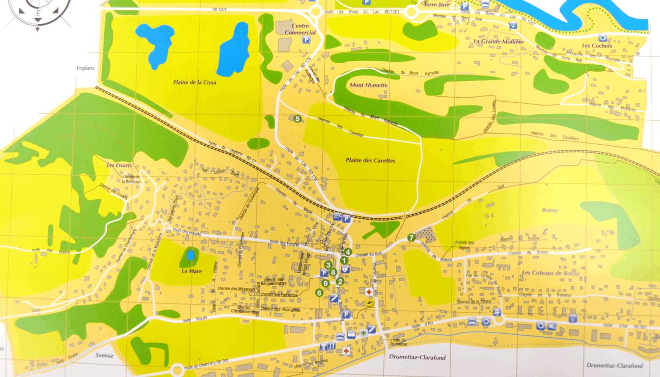 Plan des rues du Viviers du Lac